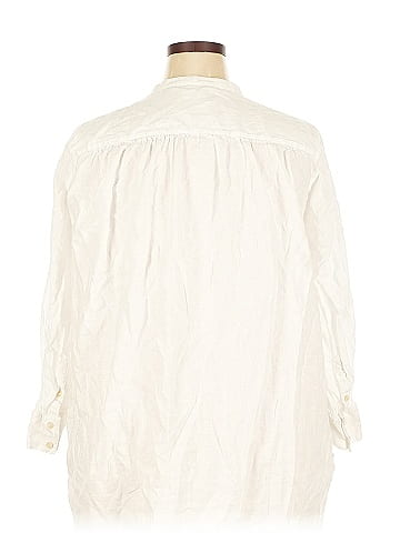Lands' End 3/4 Sleeve Button-Down Shirt (view 2)
