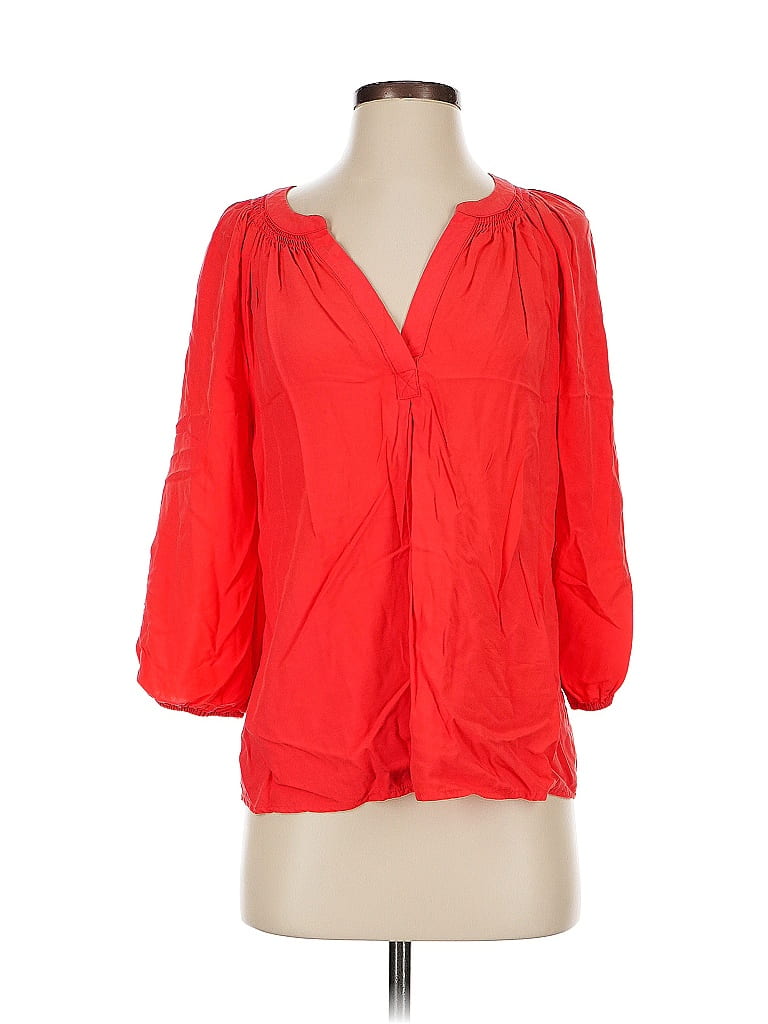 Pre-owned Crown & Ivy 3/4 Sleeve Blouse In Red