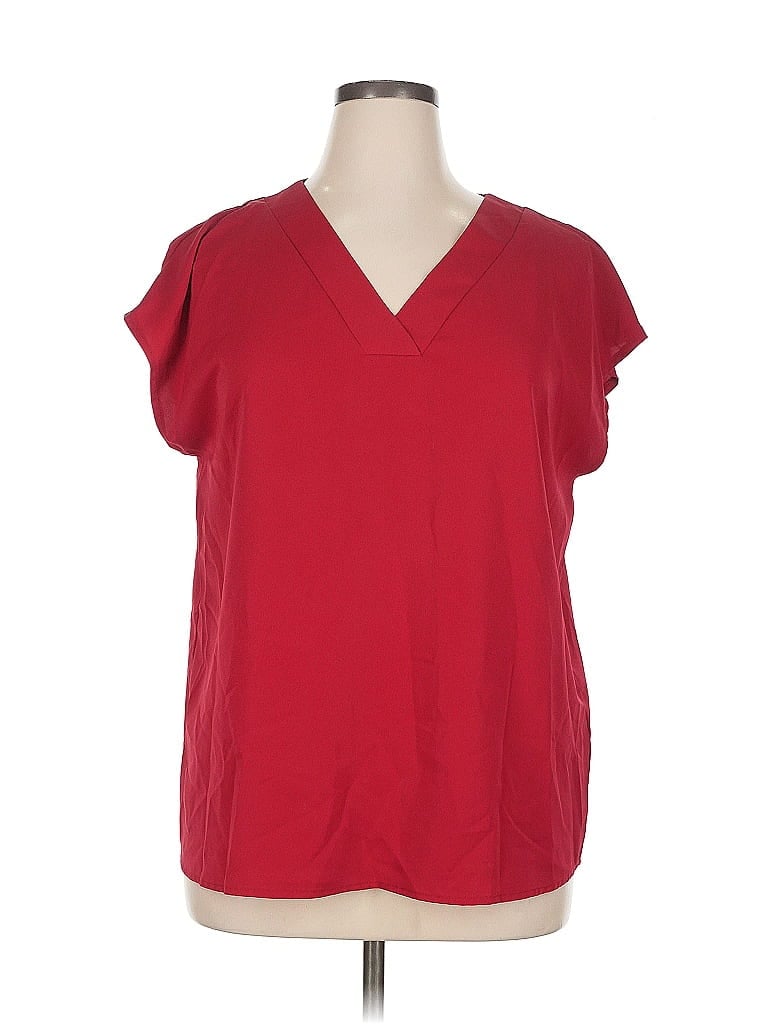 UNBRANDED Pre-owned Short Sleeve Blouse In Red