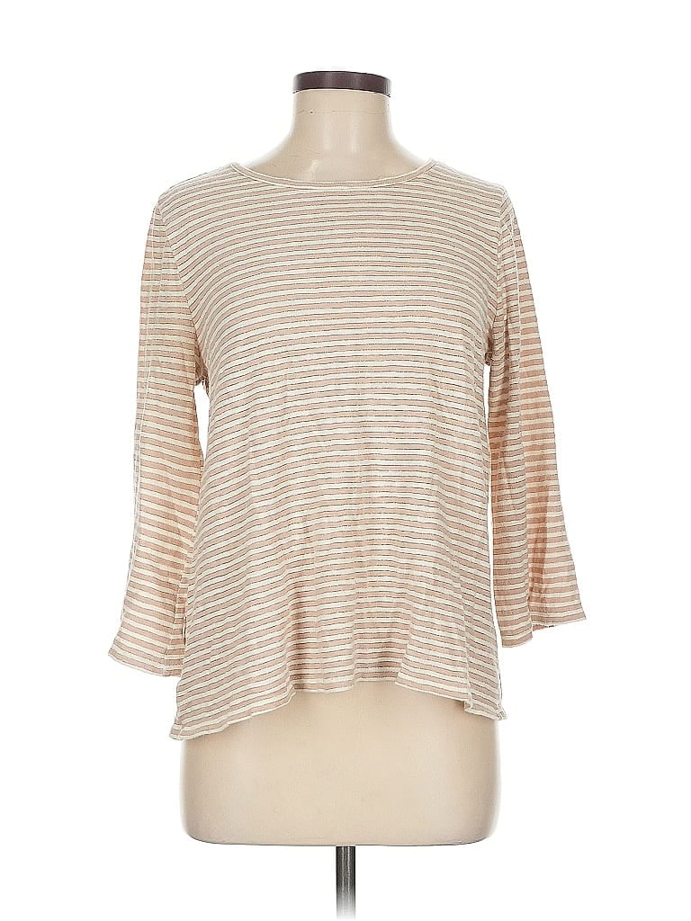 Pre-owned Ann Taylor Loft 3/4 Sleeve T-shirt In Brown