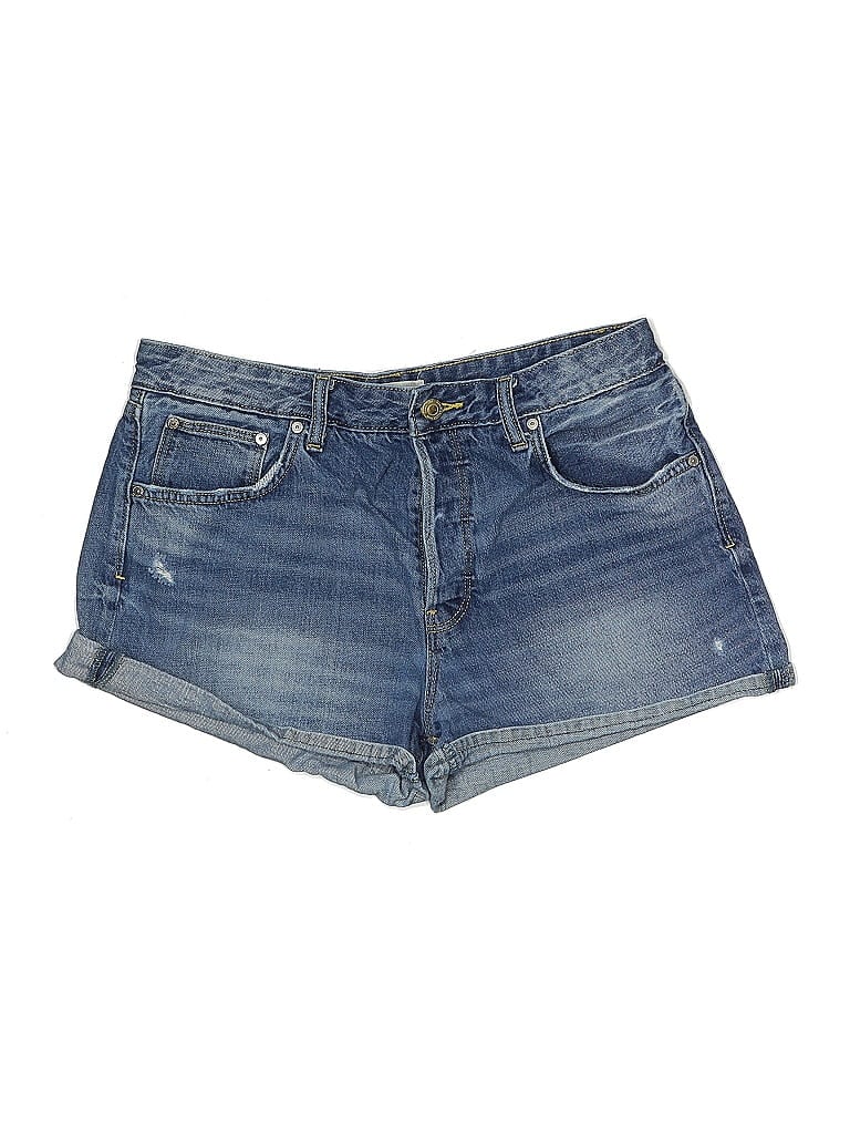 Pre-owned Zara Trf Denim Shorts In Blue