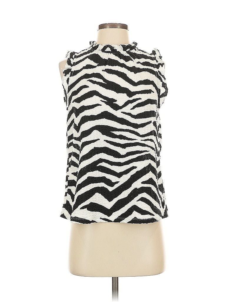 Pre-owned Ann Taylor Loft Sleeveless Blouse In White