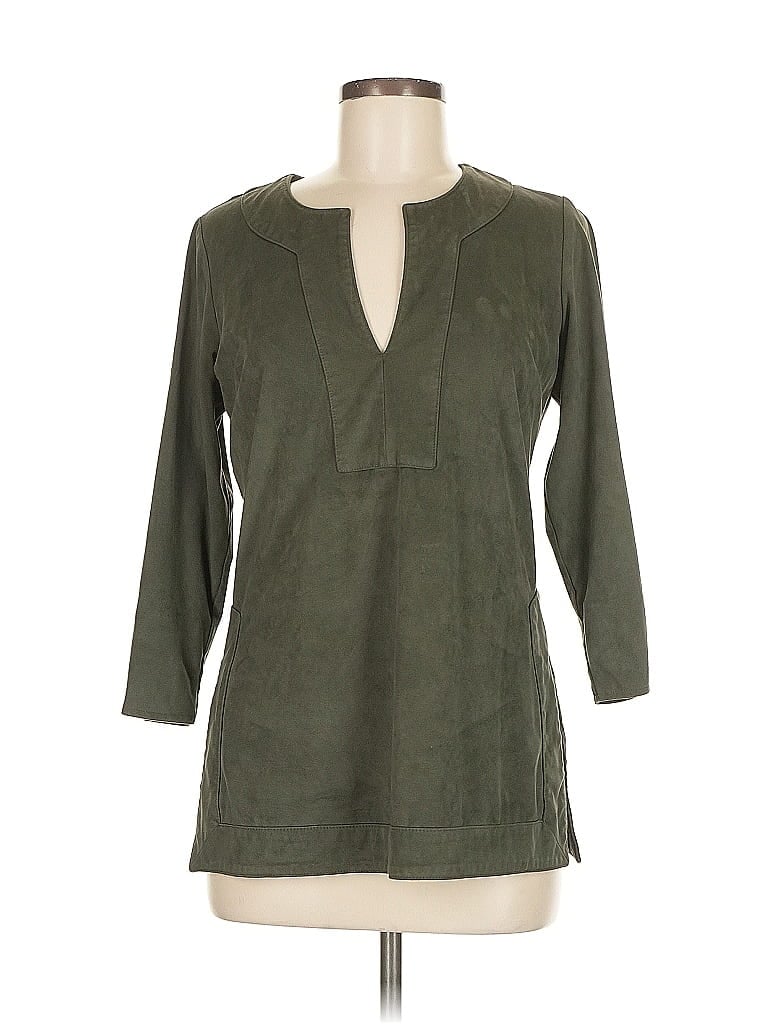 Pre-owned Gretchen Scott Designs 3/4 Sleeve Blouse In Green