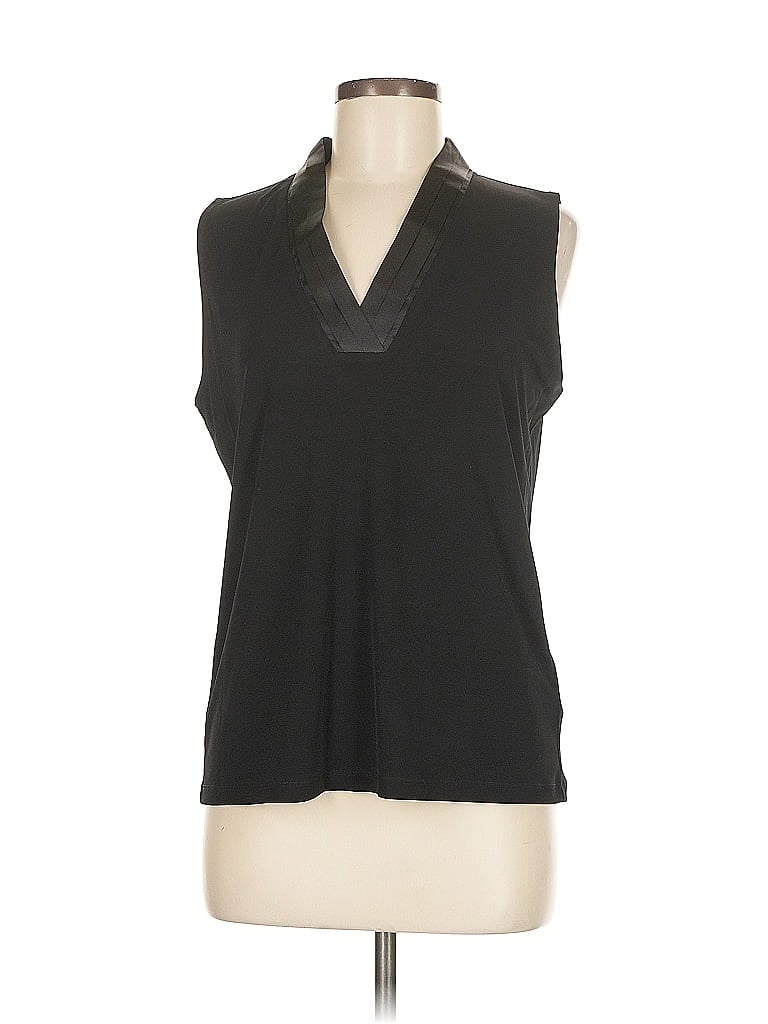 Pre-owned Jones New York Collection Sleeveless Blouse In Black