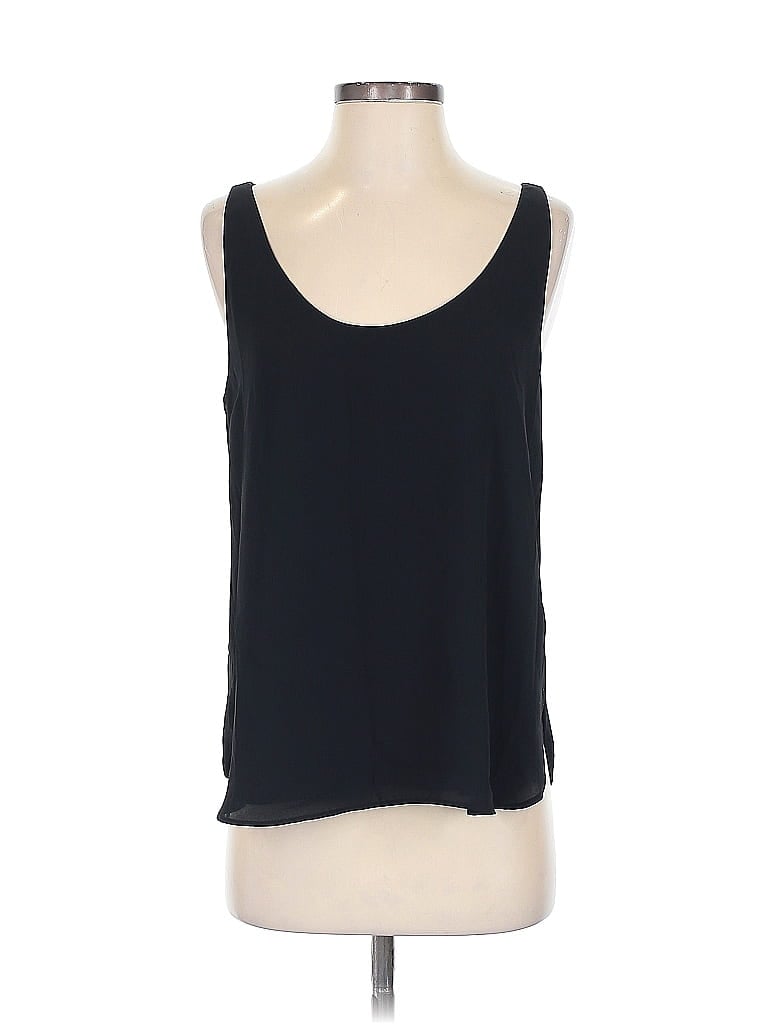 Pre-owned Ann Taylor Loft Outlet Sleeveless Top Black Scoop Neck Tops