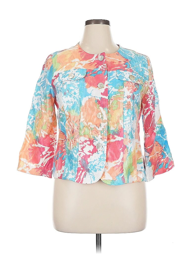 RUBY RD. Pre-owned 3/4 Sleeve Blouse In Orange