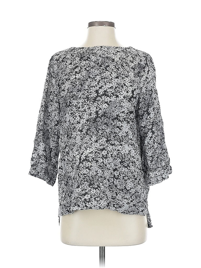 Pre-owned Purejill 3/4 Sleeve Blouse In Gray