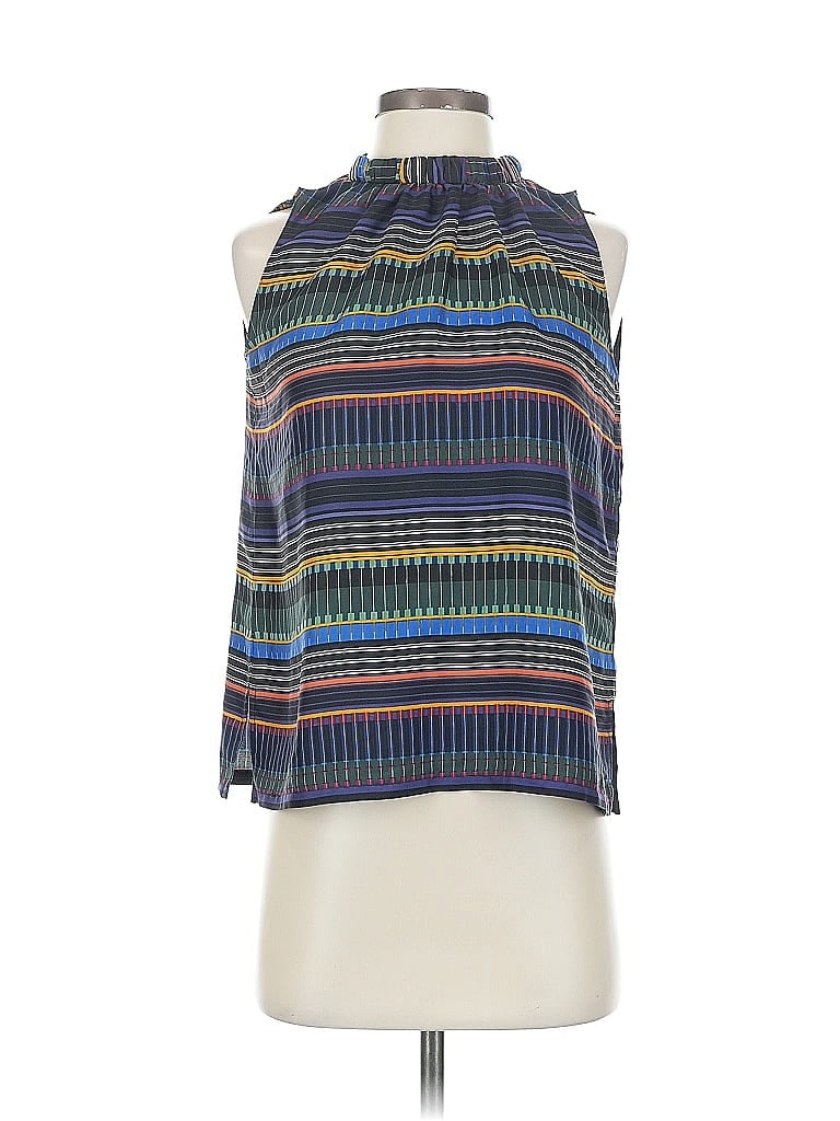 Pre-owned Ann Taylor Loft Sleeveless Blouse In Blue