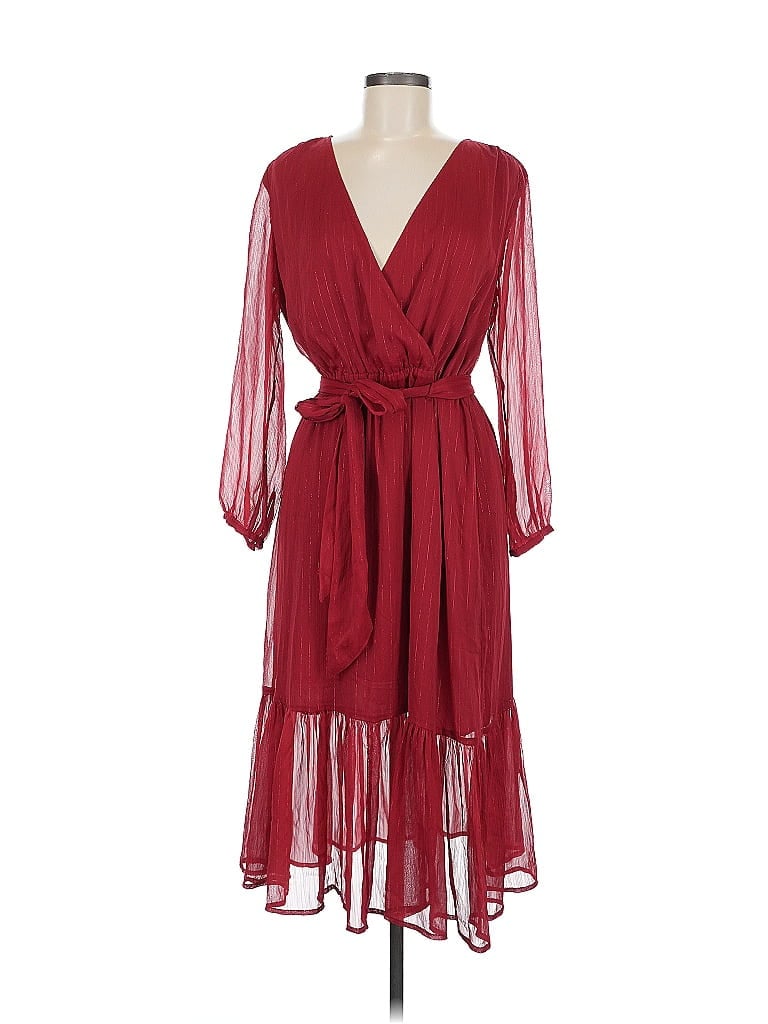 Point Sur Cocktail Dress In Burgundy