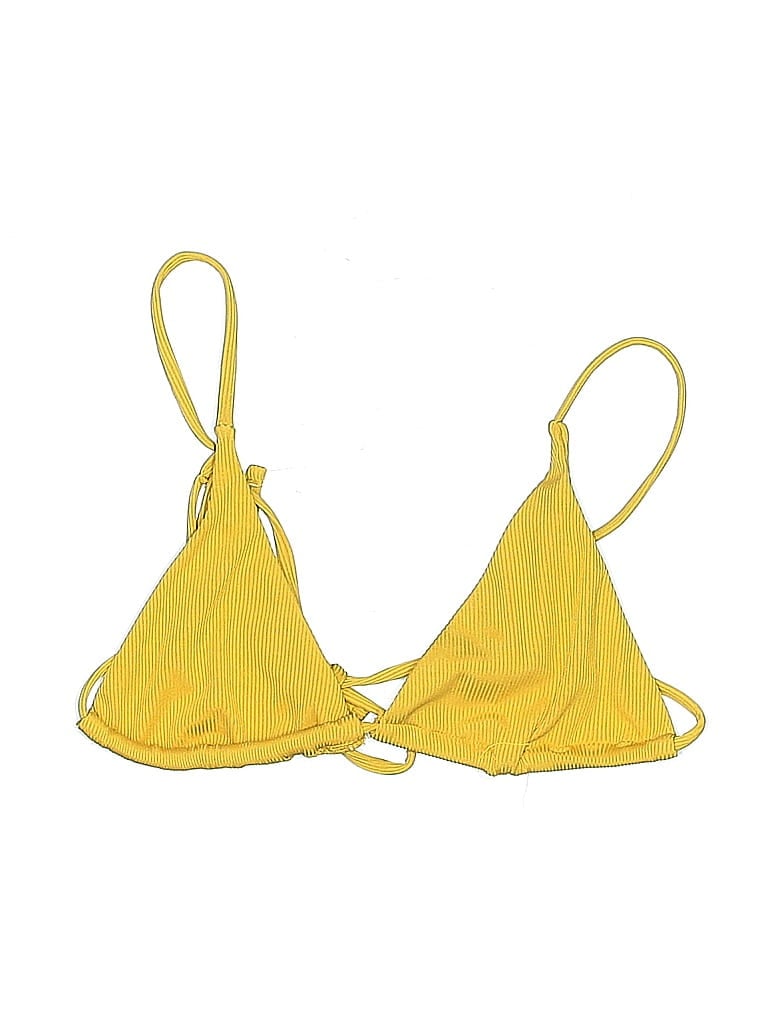 Pre-owned Zaful Swimsuit Top Yellow Swimwear