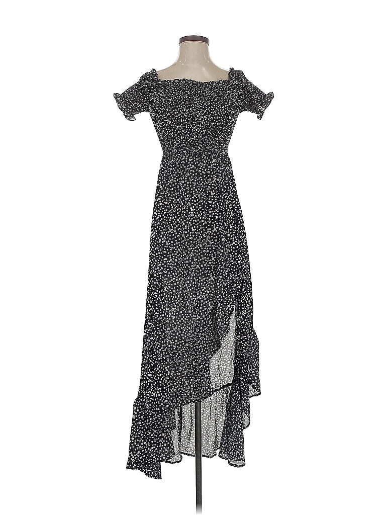 Pre-owned Blue Rain Casual Dress In Black