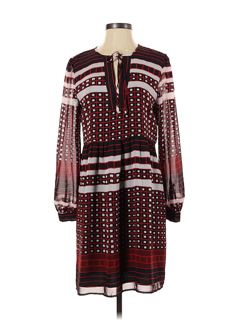 Pre-owned Ann Taylor Loft Outlet Casual Dress In Burgundy