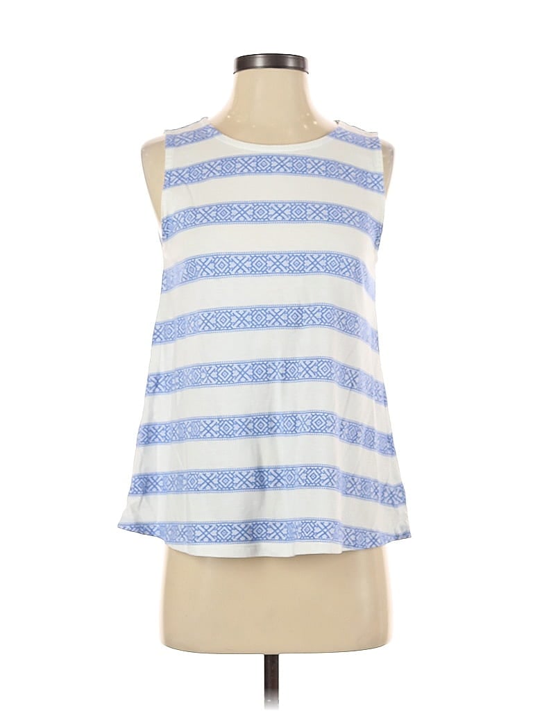 Pre-owned Gap Outlet Sleeveless Top Blue Boatneck Tops
