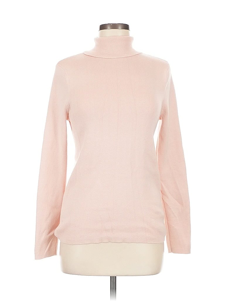 Pre-owned Chico's Turtleneck Sweater In Pink