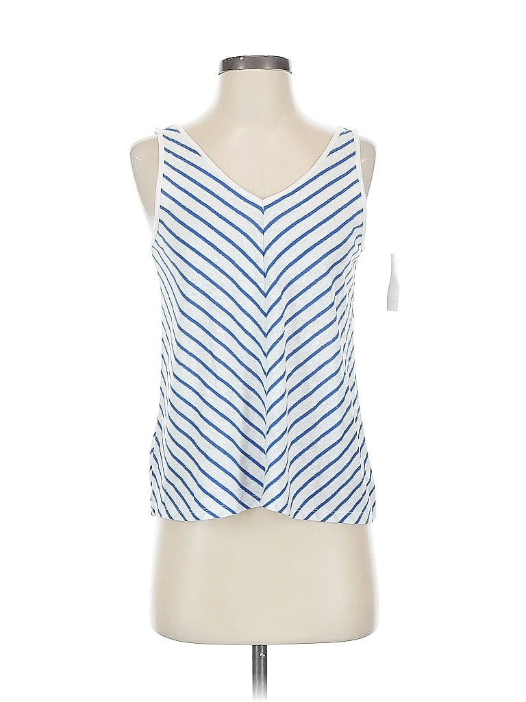 Pre-owned Ann Taylor Loft Tank Top White Halter Neckline Tops