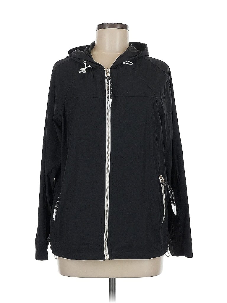 Pre-owned Assorted Brands Zip Up Hoodie In Black