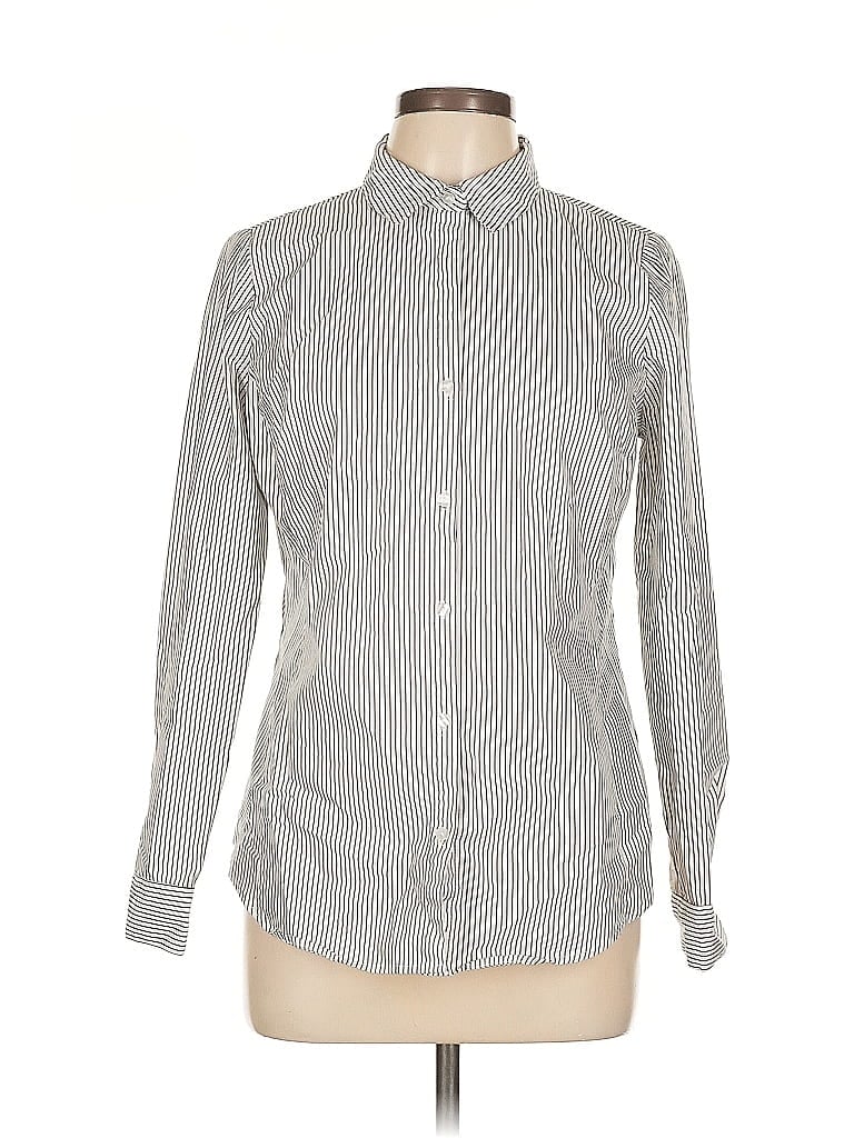Pre-owned Worthington Long Sleeve Button Down Shirt In Gray