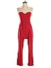 Express Solid Red Jumpsuit Size 2 - photo 1