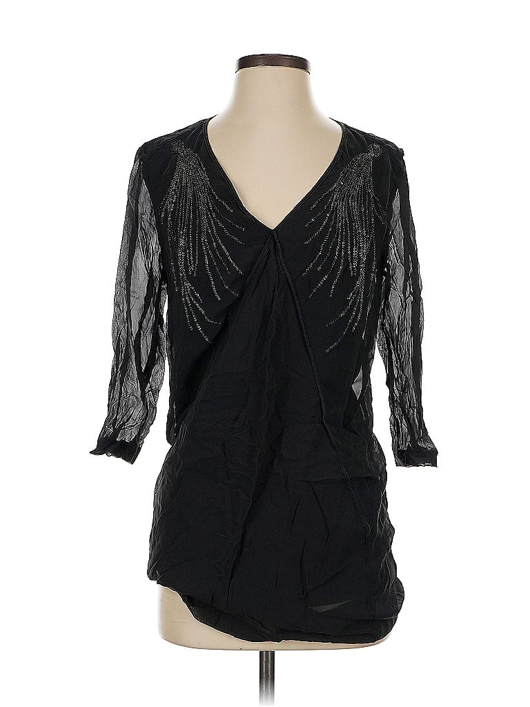 ANN TAYLOR Pre-owned 3/4 Sleeve Blouse In Black