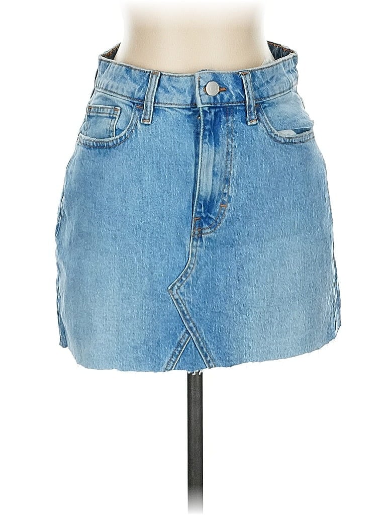 Pre-owned The Drop Denim Skirt In Blue