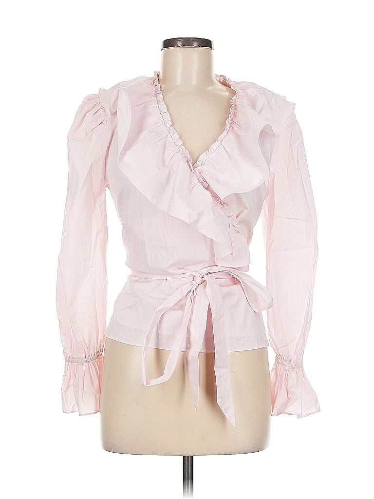 Pre-owned Rachel Parcell Long Sleeve Blouse In Pink