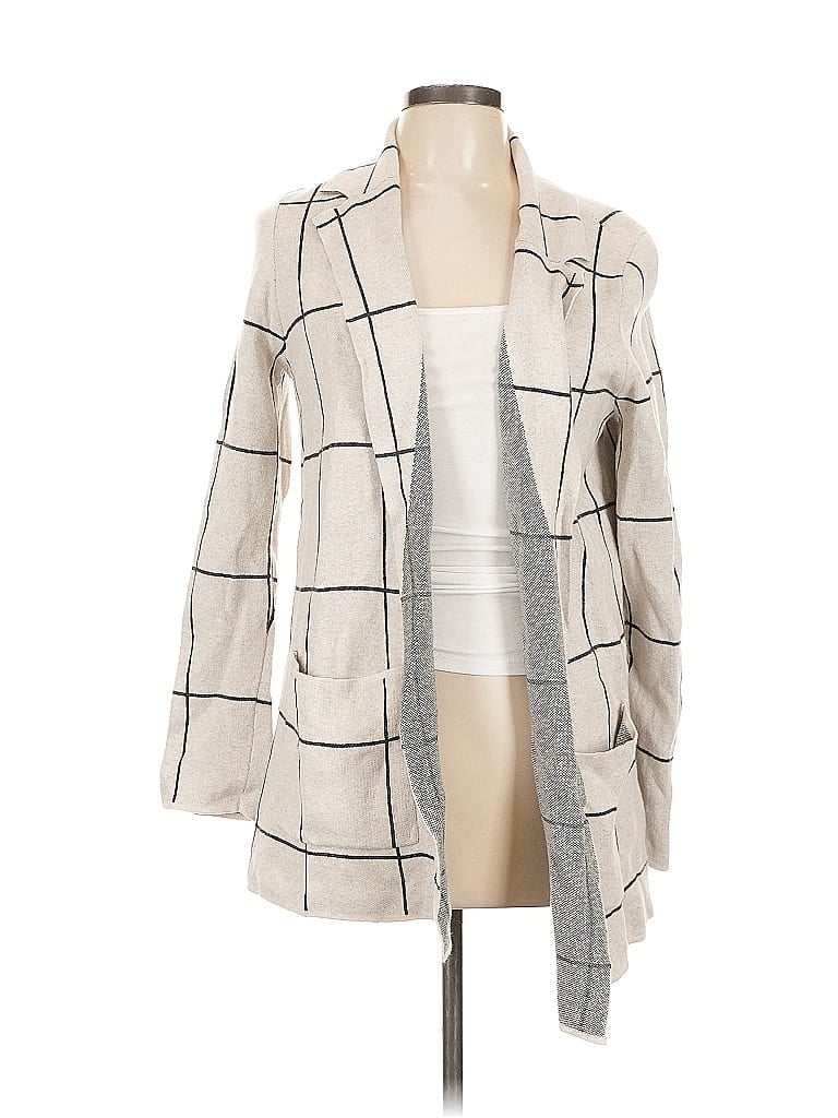 Pre-owned Ann Taylor Loft Cardigan Sweater In White