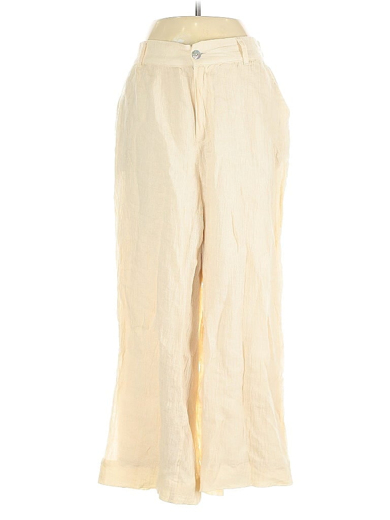 Pre-owned Tahari Linen Pants In White