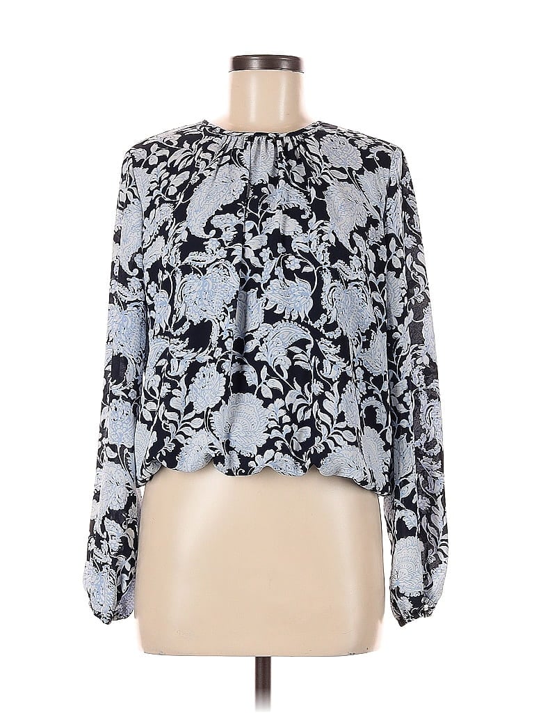 Pre-owned Tommy Hilfiger Long Sleeve Blouse In Blue