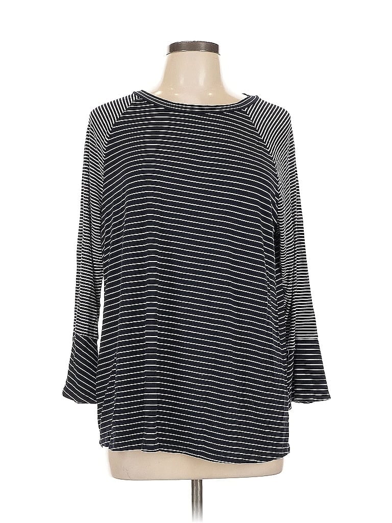 Pre-owned Ann Taylor Loft 3/4 Sleeve T-shirt In Gray