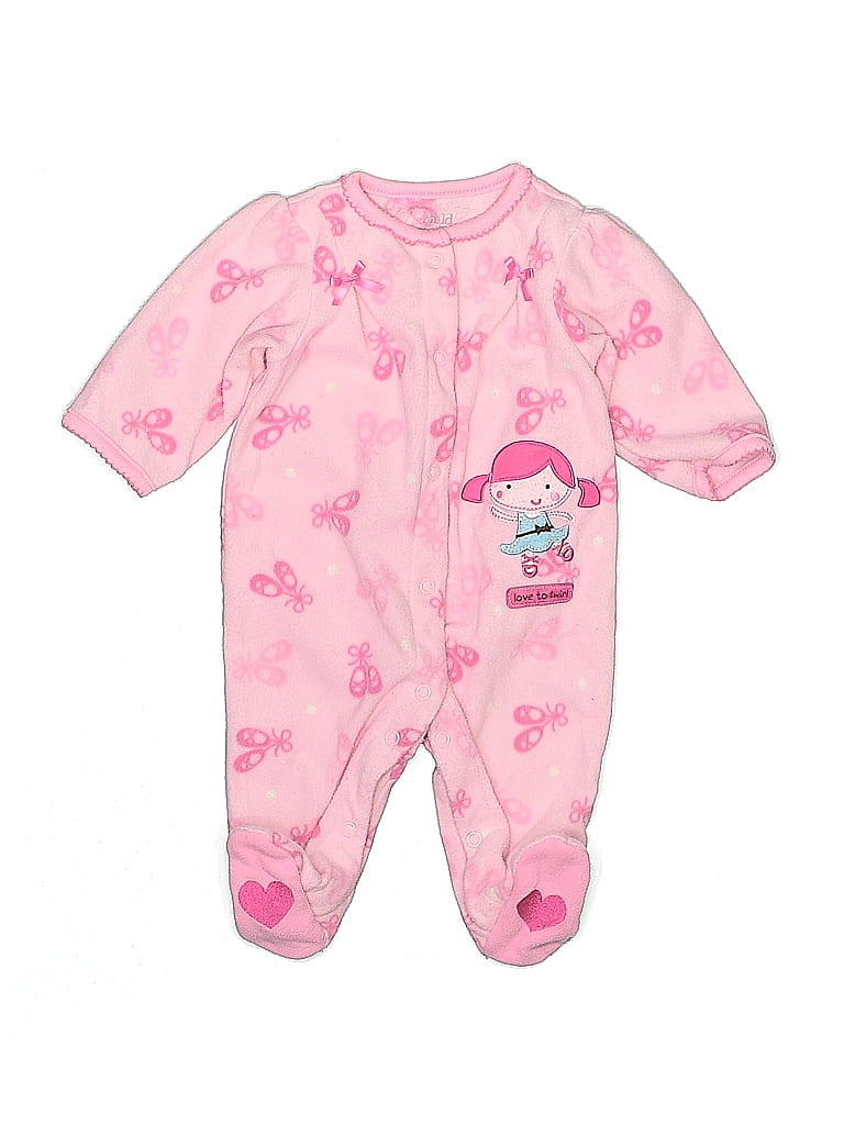 Pre-owned Carter's Babies' Long Sleeve Onesie In Pink