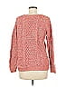Gap 100% Cotton Tweed Red Pullover Sweater Size M - photo 2