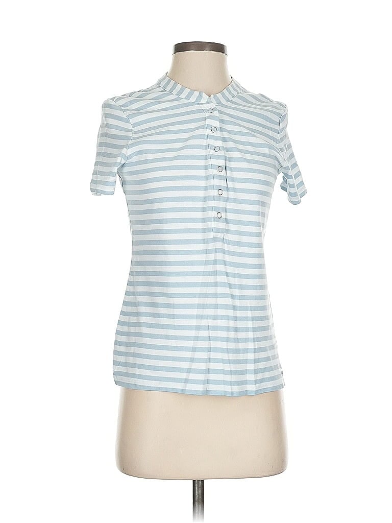 Pre-owned Calvin Klein Short Sleeve Blouse In Blue