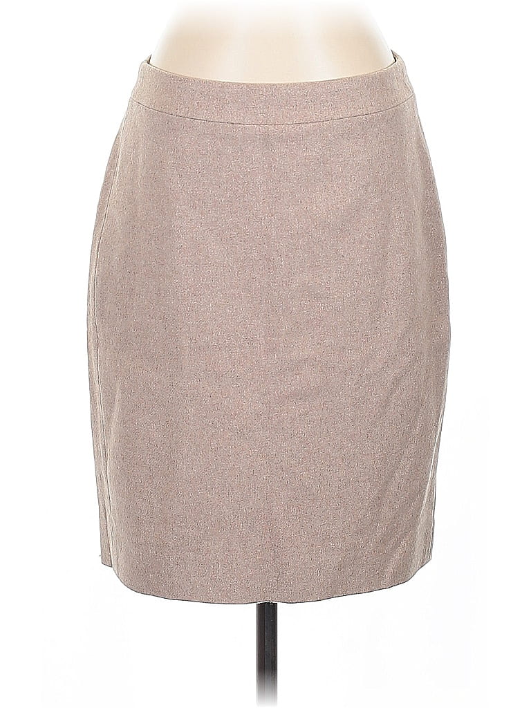 Pre-owned J.crew Factory Store Wool Skirt In Brown