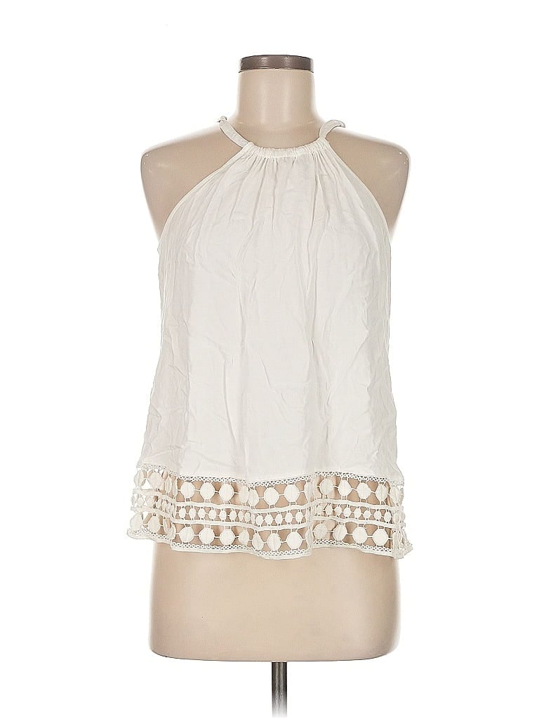 Pre-owned Nicole By Nicole Miller Sleeveless Blouse In White