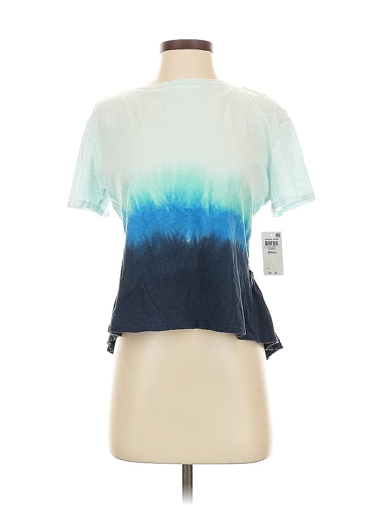 INC INTERNATIONAL CONCEPTS Pre-owned Short Sleeve Top Teal Keyhole Neckline Tops In Blue