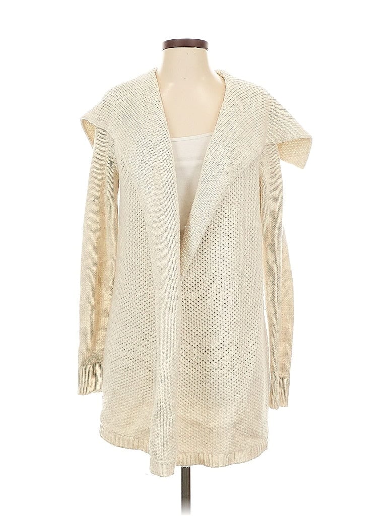 Pre-owned Ann Taylor Factory Cardigan Sweater In White
