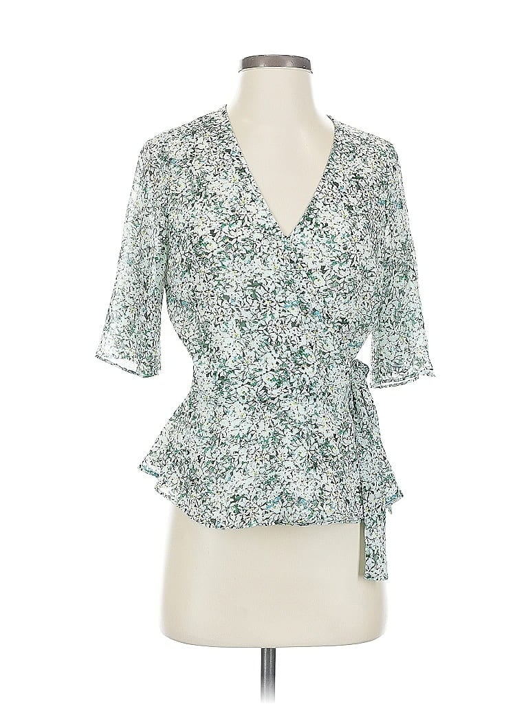 BANANA REPUBLIC Pre-owned 3/4 Sleeve Blouse In Green