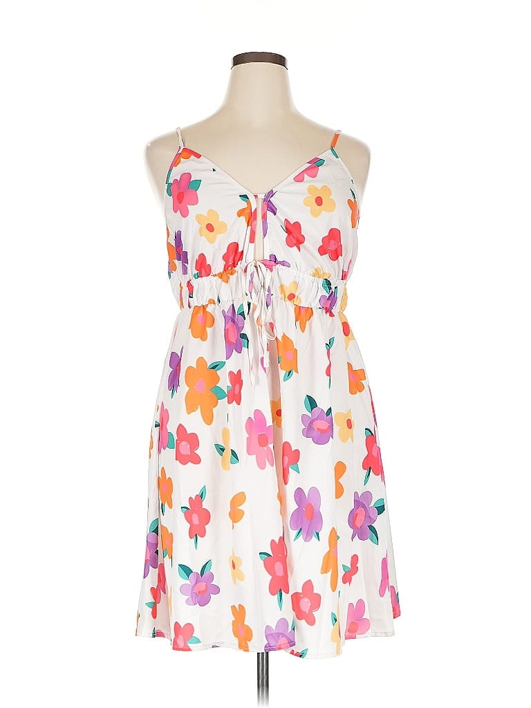 Pre-owned Shein Curve Casual Dress In Pink