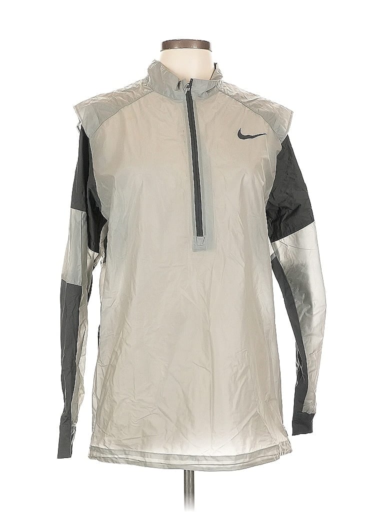 Pre-owned Nike Windbreaker Jacket In Gray