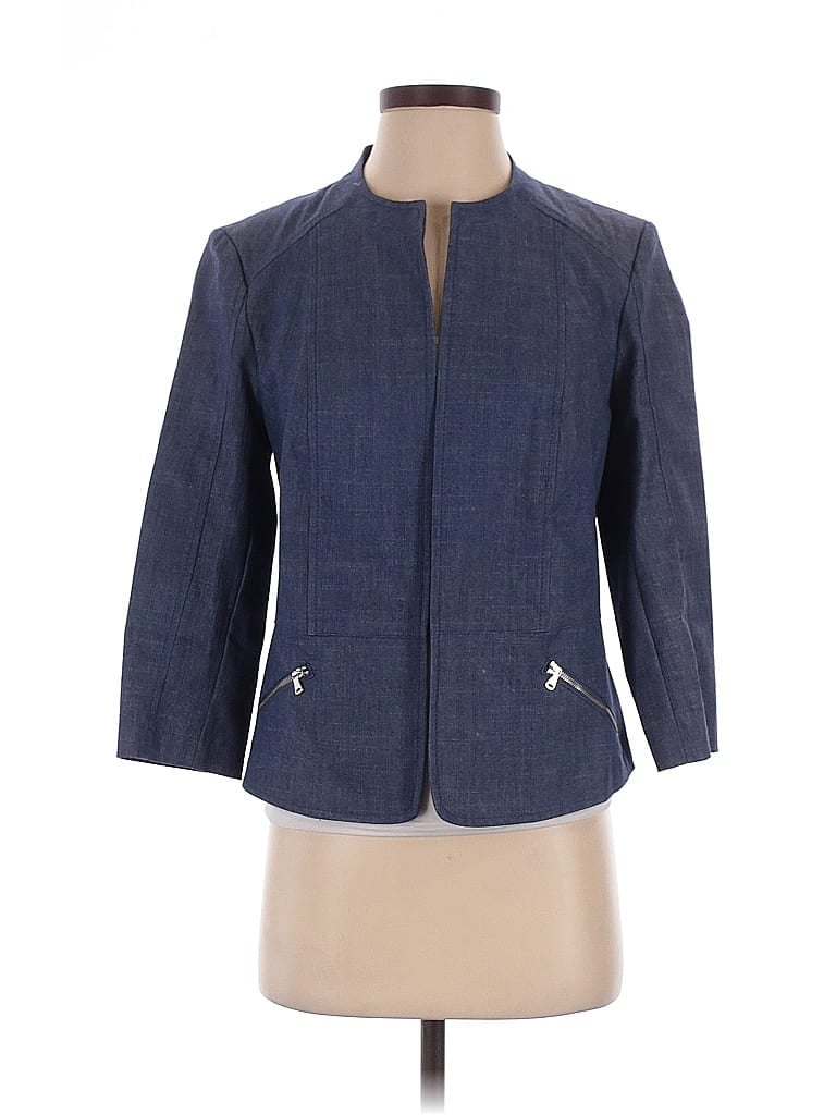 Pre-owned Roz & Ali Blazer Jacket In Blue