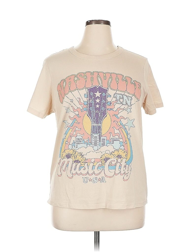 Pre-owned Zoe+liv Short Sleeve T-shirt In Brown