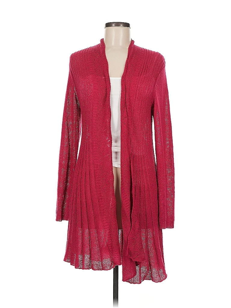 Pre-owned Soft Surroundings Cardigan Sweater In Red