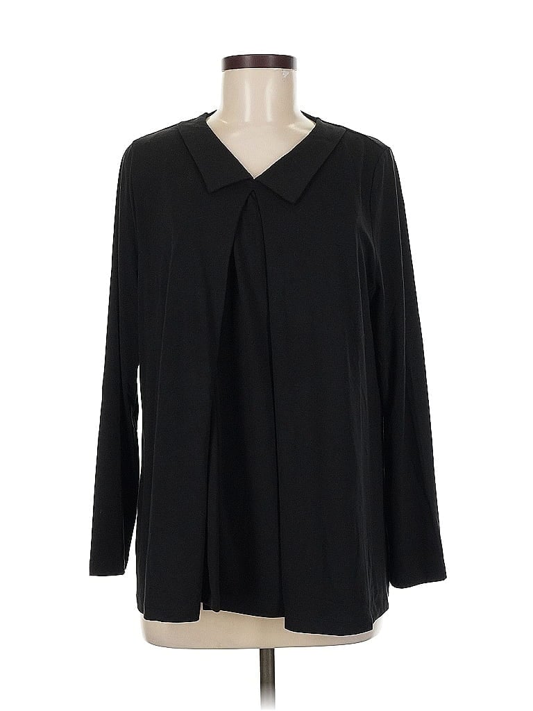 Pre-owned Assorted Brands Long Sleeve Blouse In Black