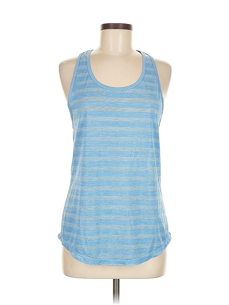 Pre-owned Moret Ultra Tank Top Blue Halter Neckline Tops