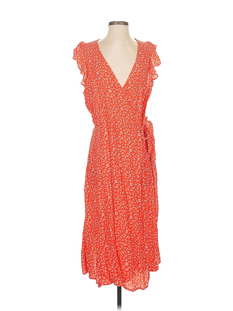 Pre-owned Ann Taylor Loft Casual Dress In Orange