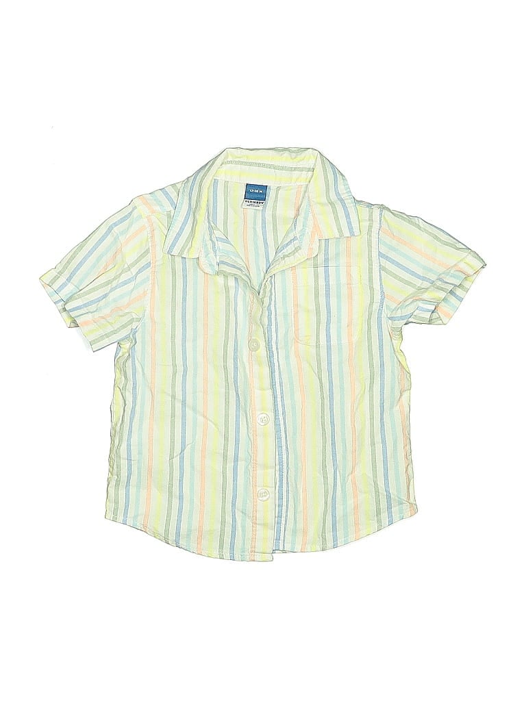 Pre-owned Old Navy Kids' Short Sleeve Button Down Shirt In Yellow