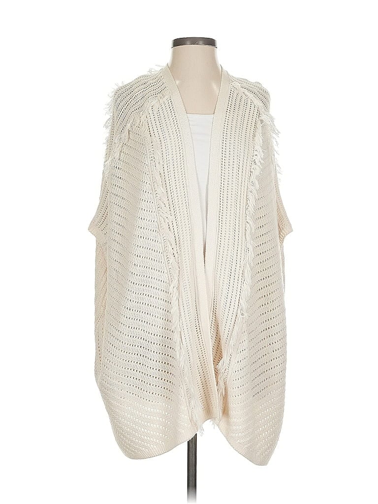 Pre-owned Ella Moss Cardigan Sweater In White