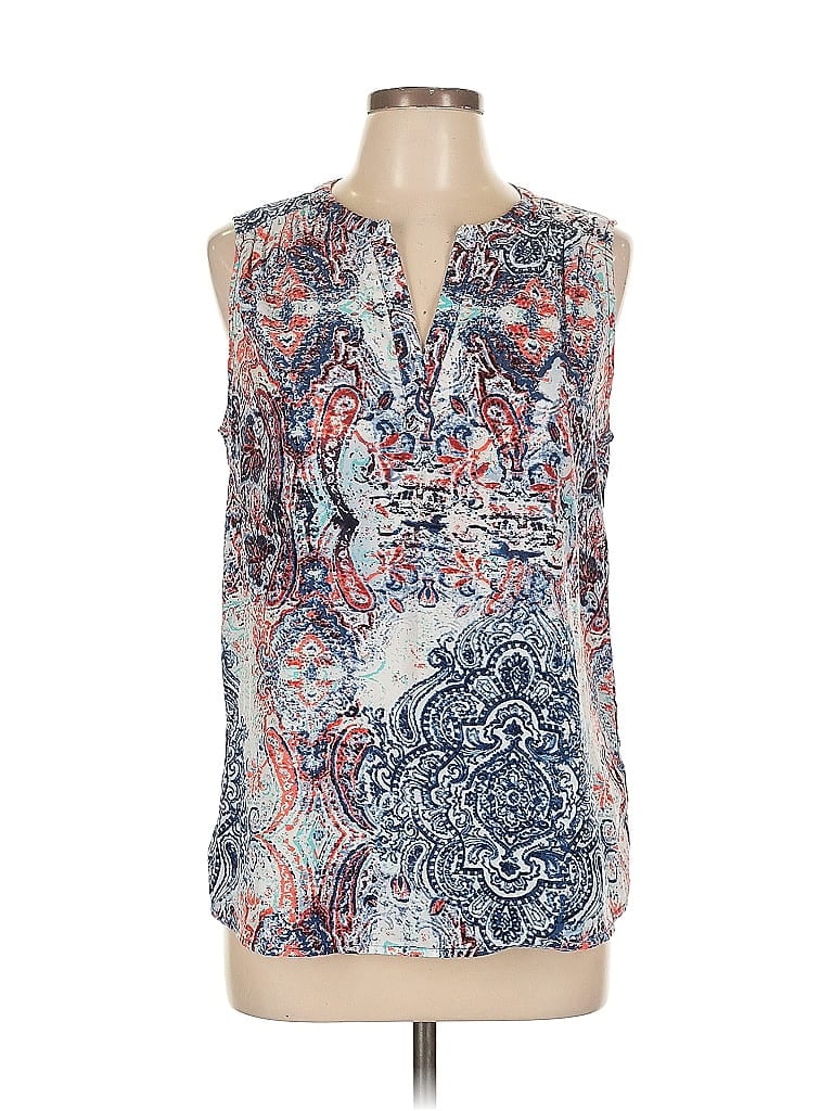 Pre-owned Dalia Sleeveless Blouse In Blue