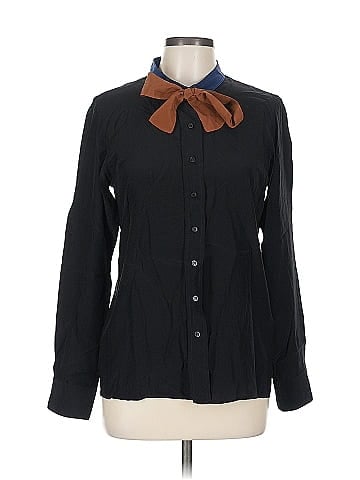 Monrow Long Sleeve Silk Top (view 1)