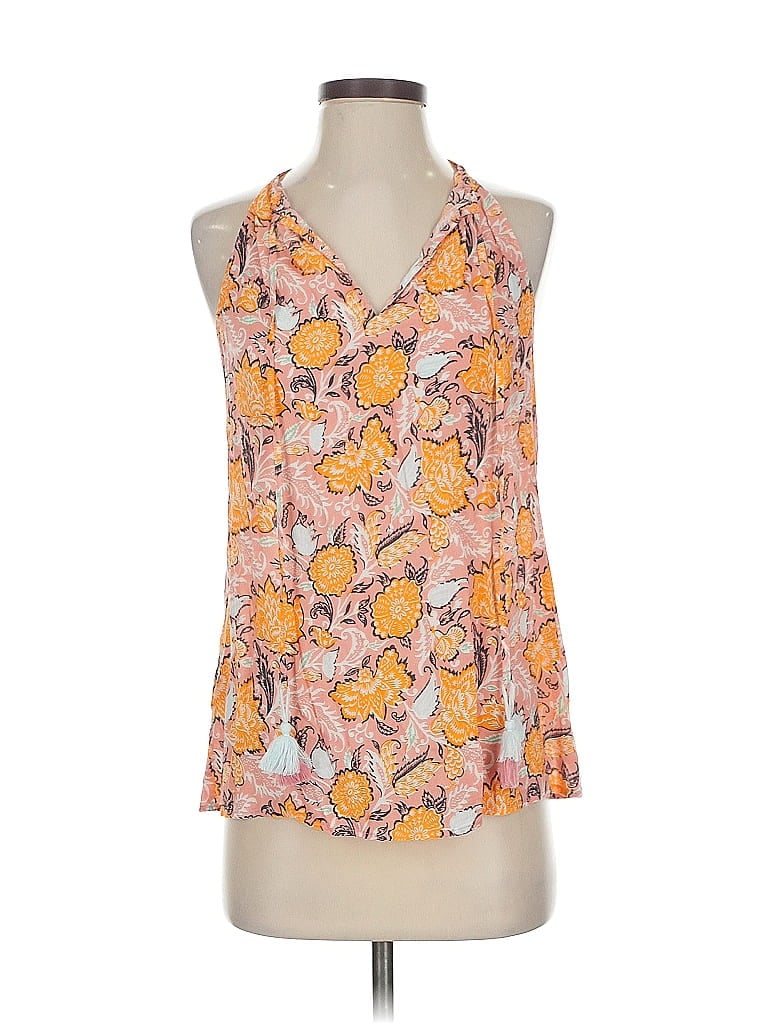 Pre-owned Ann Taylor Loft Sleeveless Blouse In Orange